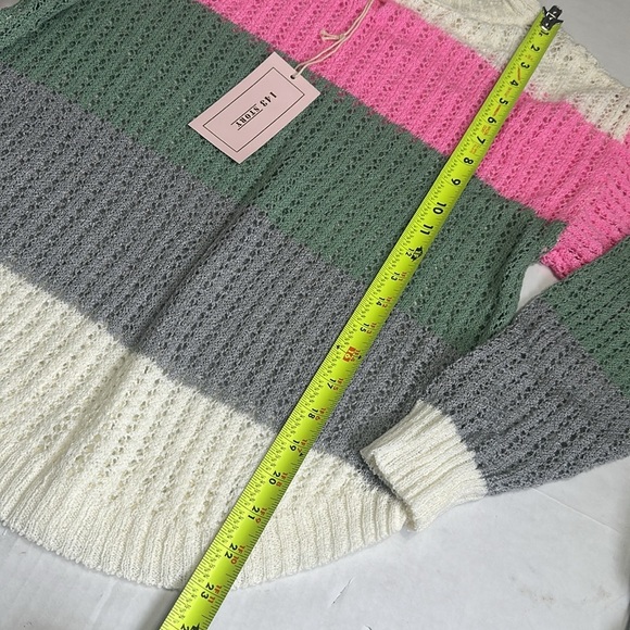 143 Story by Line Up Colorblock Knit Pullover Sweater Womens Size Small NWT - Picture 7 of 9
